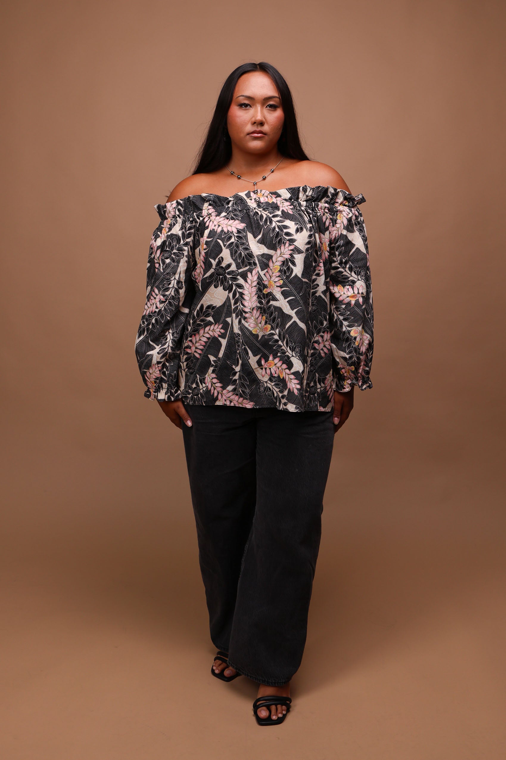 Paper Bag Off-Shoulder Blouse | Shell Banana Apricot – LexBreezy