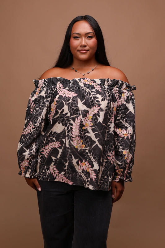 Paper Bag Off-Shoulder Blouse | Shell Banana Apricot