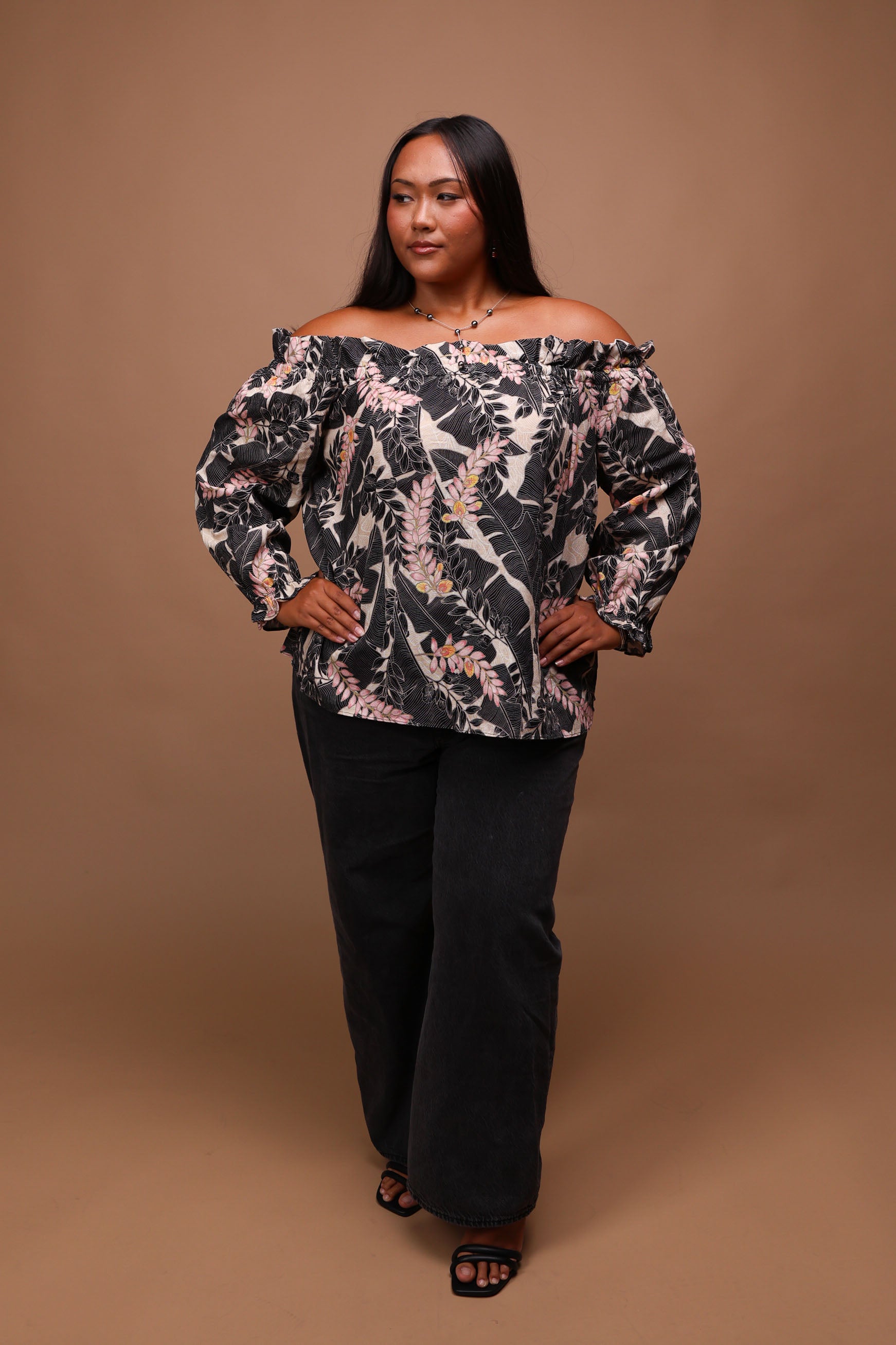Paper Bag Off-Shoulder Blouse | Shell Banana Apricot – LexBreezy