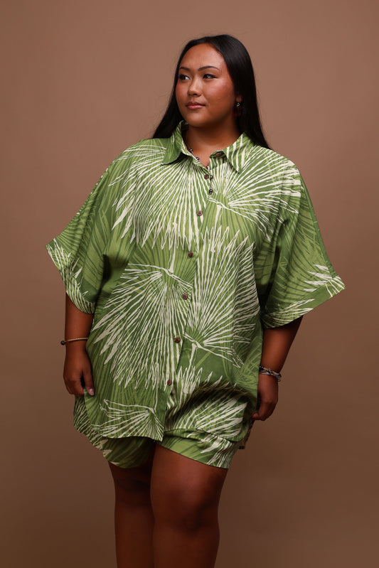 Summer Shorts Set | Loulu Palm Green