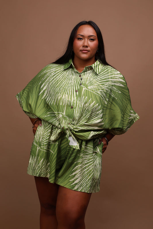 Summer Shorts Set | Loulu Palm Green