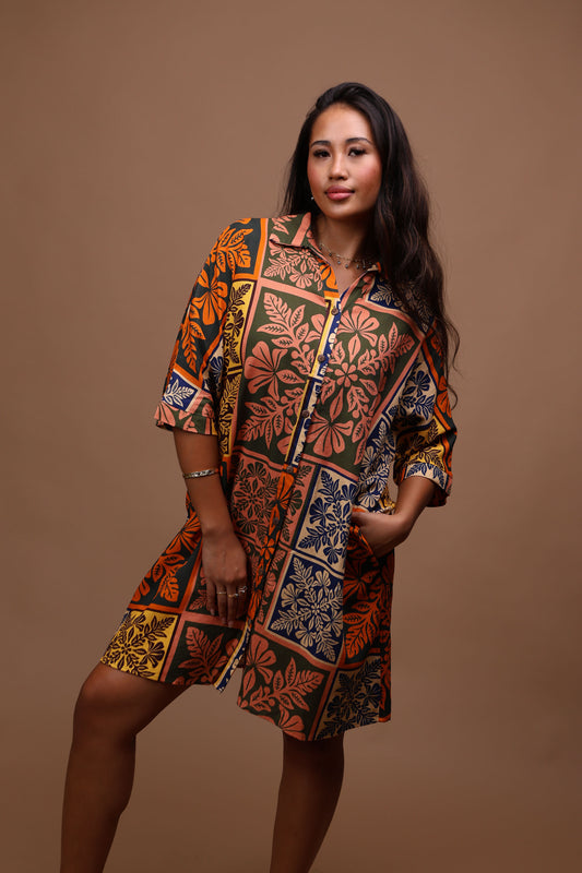 Aloha Button Down Dress | Anuenue Quilt