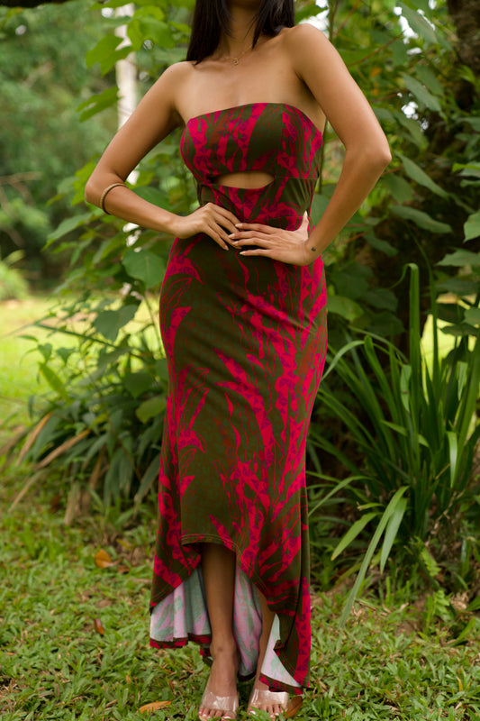 Hi'u Dress | Heliconia Tribal Fruit Punch