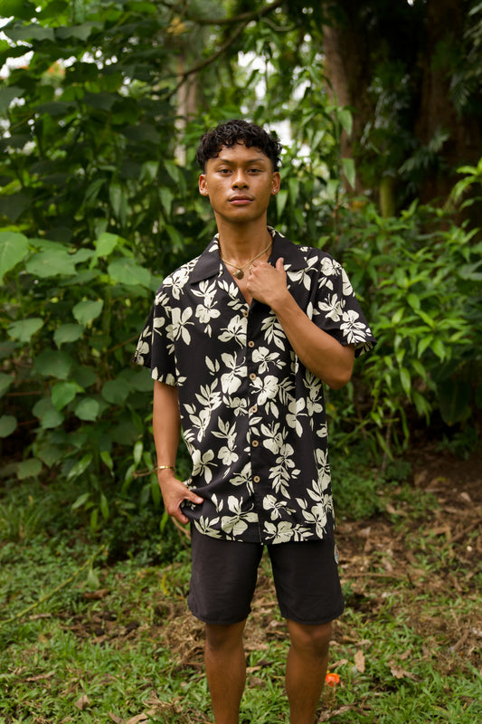 Men's Aloha Shirt | Pua ʻOkika Black