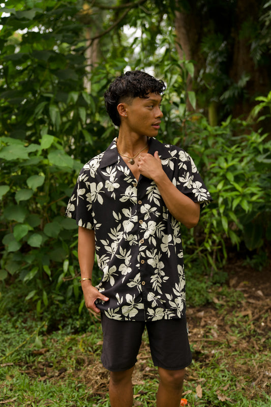 Men's Aloha Shirt | Pua ʻOkika Black