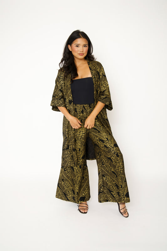 Midi Cover Up | Shell Banana Gold/Black