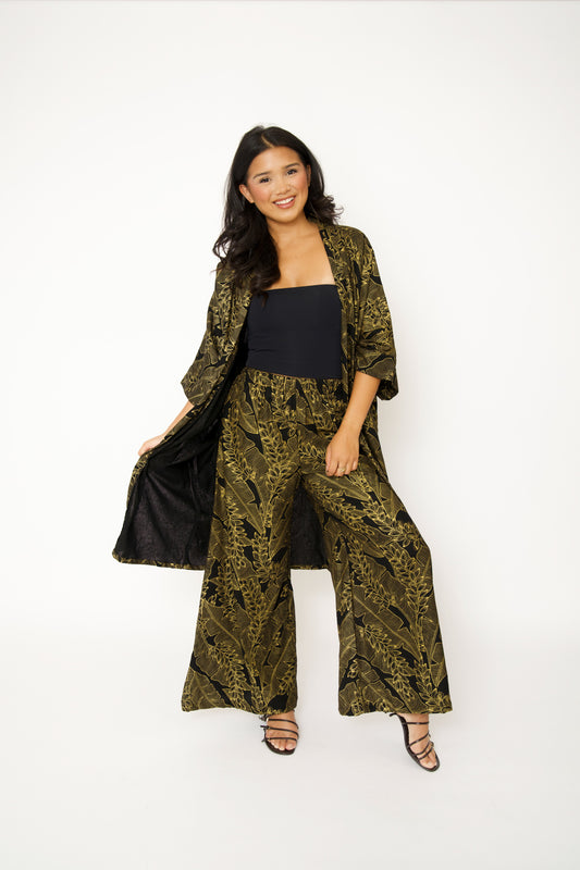 Hele Palazzo Pant Made In Hawaii | Shell Banana Gold
