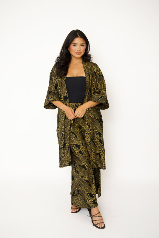 Midi Cover Up | Shell Banana Gold/Black