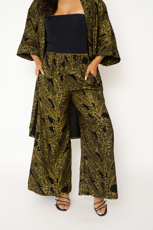 Hele Palazzo Pant Made In Hawaii | Shell Banana Gold