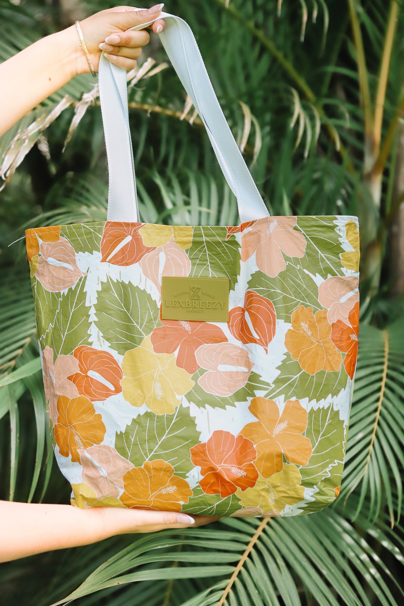 Reversible Tyvek Tote Bag Island Vintage LexBreezy Hawaii