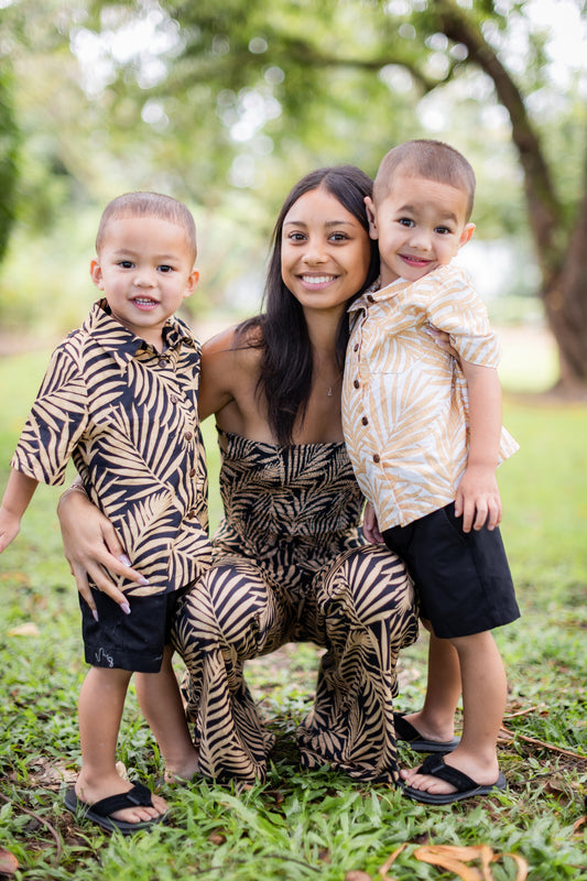 Kamaile Jumper | Lauhala Foliage Black (Kala Mai)