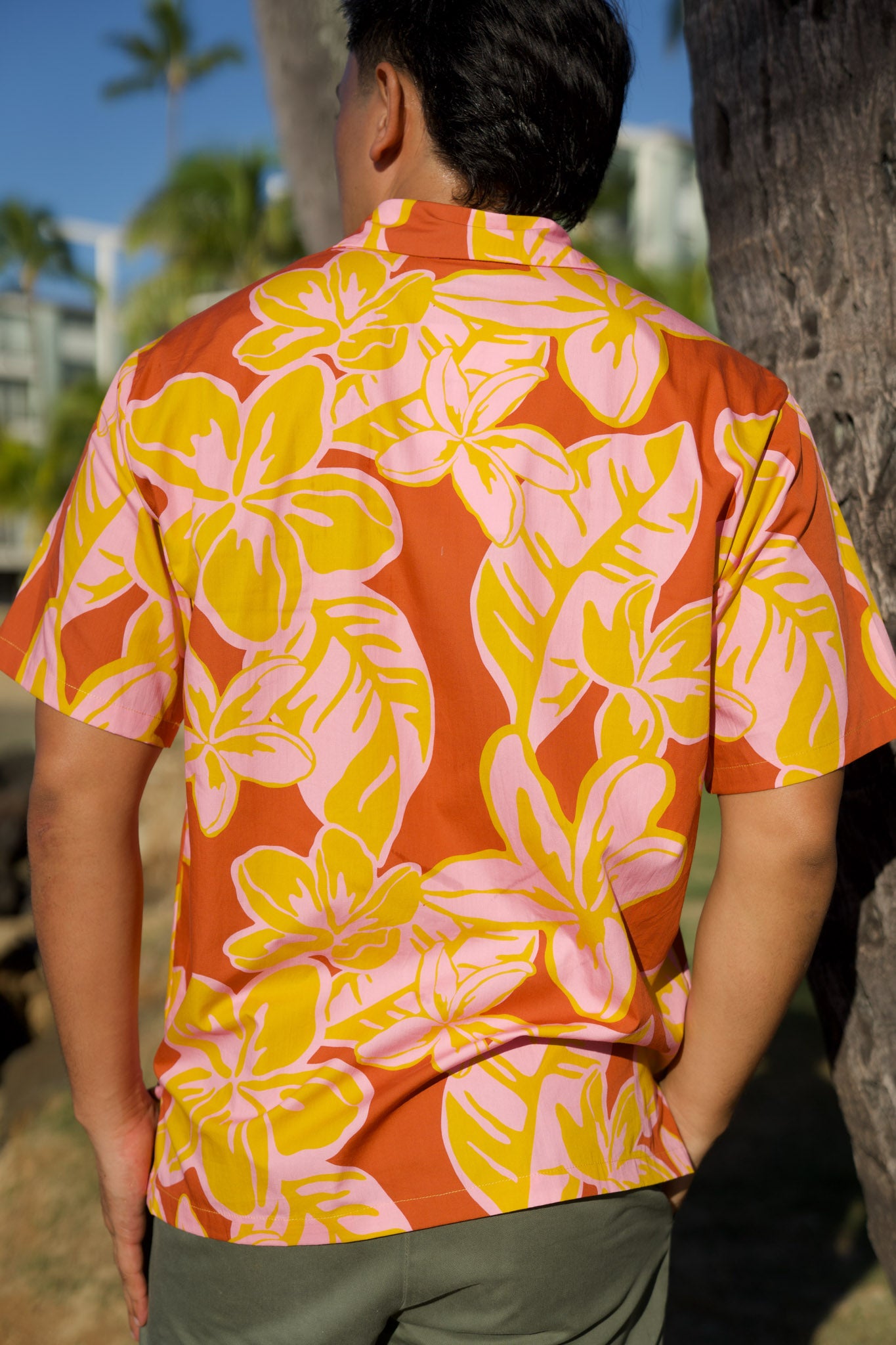 Men's Aloha Shirt | Pua Melia Saffron Yellow – LexBreezy Hawaii
