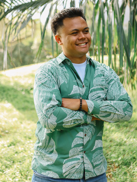 green hawaiian shirt